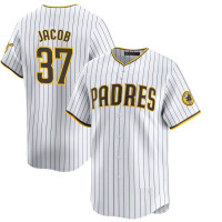 Alek Jacob #37 San Diego Padres Home Jersey - White Limited Alek Jacob #37 San Diego Padres Home Jersey - White Limited