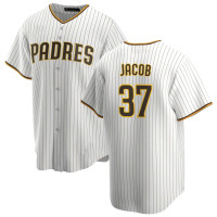 Alek Jacob #37 San Diego Padres Home Jersey - White Replica Alek Jacob #37 San Diego Padres Home Jersey - White Replica