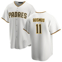 Brad Ausmus #11 San Diego Padres Home Retired Player Jersey - White Replica Brad Ausmus #11 San Diego Padres Home Retired Player Jersey - White Replica