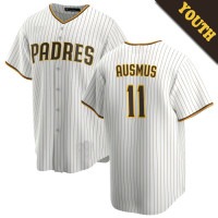 Brad Ausmus #11 San Diego Padres Youth Home Retired Player Jersey - White Replica Brad Ausmus #11 San Diego Padres Youth Home Retired Player Jersey - White Replica