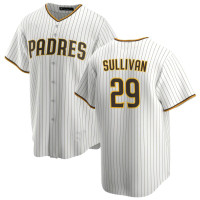 Brett Sullivan #29 San Diego Padres Home Jersey - White Replica Brett Sullivan #29 San Diego Padres Home Jersey - White Replica