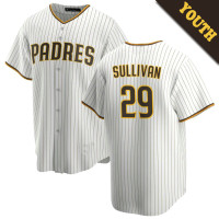 Brett Sullivan #29 San Diego Padres Youth Home Jersey - White Replica Brett Sullivan #29 San Diego Padres Youth Home Jersey - White Replica