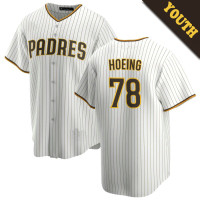 Bryan Hoeing #78 San Diego Padres Youth Home Jersey - White Replica Bryan Hoeing #78 San Diego Padres Youth Home Jersey - White Replica