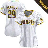 Fred McGriff #29 San Diego Padres Women's Home Retired Player Jersey - White Limited
