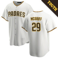 Fred McGriff #29 San Diego Padres Youth Home Retired Player Jersey - White Replica Fred McGriff #29 San Diego Padres Youth Home Retired Player Jersey - White Replica
