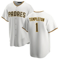 Garry Templeton #1 San Diego Padres Home Retired Player Jersey - White Replica