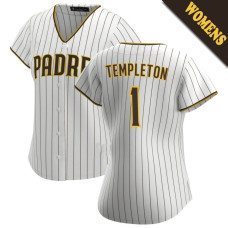 Garry Templeton #1 San Diego Padres Women's Home Retired Player Jersey - White Replica