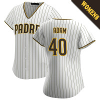 Jason Adam #40 San Diego Padres Women's Home Jersey - White Replica