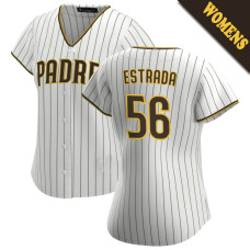 Jeremiah Estrada #56 San Diego Padres Women's Home Jersey - White Replica
