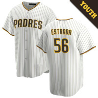 Jeremiah Estrada #56 San Diego Padres Youth Home Jersey - White Replica Jeremiah Estrada #56 San Diego Padres Youth Home Jersey - White Replica