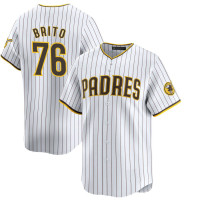 Jhony Brito #76 San Diego Padres Home Jersey - White Limited Jhony Brito #76 San Diego Padres Home Jersey - White Limited