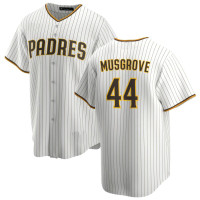 Joe Musgrove #44 San Diego Padres Home Jersey - White Replica Joe Musgrove #44 San Diego Padres Home Jersey - White Replica