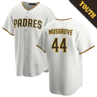 Joe Musgrove #44 San Diego Padres Youth Home Jersey - White Replica Joe Musgrove #44 San Diego Padres Youth Home Jersey - White Replica
