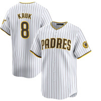 John Kruk #8 San Diego Padres Home Retired Player Jersey - White Limited John Kruk #8 San Diego Padres Home Retired Player Jersey - White Limited