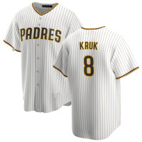 John Kruk #8 San Diego Padres Home Retired Player Jersey - White Replica