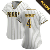 Luis Arraez #4 San Diego Padres Women's Home Jersey - White Replica