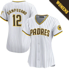 Luis Campusano #12 San Diego Padres Women's Home Jersey - White Limited