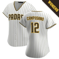 Luis Campusano #12 San Diego Padres Women's Home Jersey - White Replica