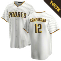 Luis Campusano #12 San Diego Padres Youth Home Jersey - White Replica