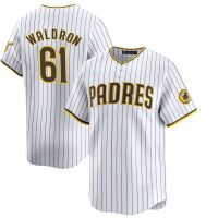 Matt Waldron #61 San Diego Padres Home Jersey - White Limited Matt Waldron #61 San Diego Padres Home Jersey - White Limited