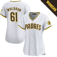 Matt Waldron #61 San Diego Padres Women's Home Jersey - White Limited