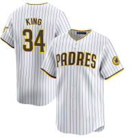Michael King #34 San Diego Padres Home Jersey - White Limited Michael King #34 San Diego Padres Home Jersey - White Limited