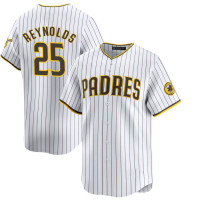 Sean Reynolds #25 San Diego Padres Home Jersey - White Limited Sean Reynolds #25 San Diego Padres Home Jersey - White Limited