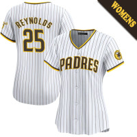 Sean Reynolds #25 San Diego Padres Women's Home Jersey - White Limited