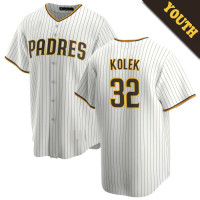 Stephen Kolek #32 San Diego Padres Youth Home Jersey - White Replica Stephen Kolek #32 San Diego Padres Youth Home Jersey - White Replica