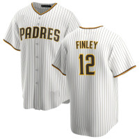 Steve Finley #12 San Diego Padres Home Retired Player Jersey - White Replica Steve Finley #12 San Diego Padres Home Retired Player Jersey - White Replica