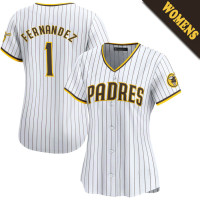 Tony Fernandez #1 San Diego Padres Women's Home Retired Player Jersey - White Limited