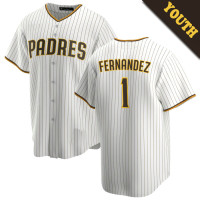 Tony Fernandez #1 San Diego Padres Youth Home Retired Player Jersey - White Replica Tony Fernandez #1 San Diego Padres Youth Home Retired Player Jersey - White Replica