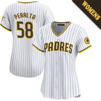 Wandy Peralta #58 San Diego Padres Women's Home Jersey - White Limited