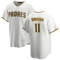 Yu Darvish #11 San Diego Padres Home Jersey - White Replica Yu Darvish #11 San Diego Padres Home Jersey - White Replica